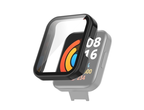Xiaomi Redmi Watch 2 Lite Versión extranjera Parte + Funda protectora de reloj de vidrio templado (Negro)