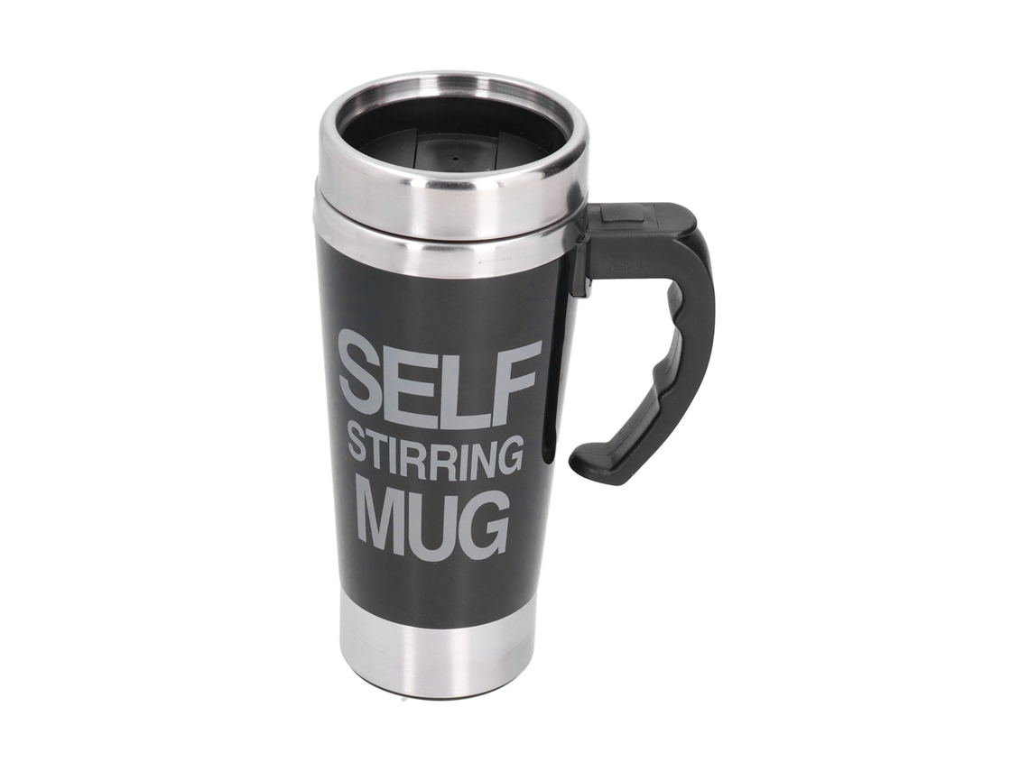 Vaso Mezclador Automático Con Batidor Automático, Acero Inoxidable, 500 Ml, Negro, Para Café Y Leche.