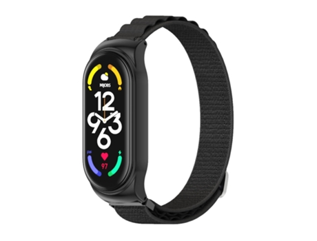 Correa de reloj inteligente para Xiaomi Mi Band 7/7 NFC MIJOBS CS Correa de reloj transpirable de nailon (negro)
