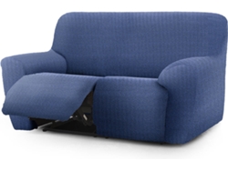Funda de Sofá Relax Extensible 3 Plazas x 2 Izquierda EYSA Premium Jaz Tejido Multielástico (260 x 70 x 120 cm - Poliéster y Algodón - Azul)