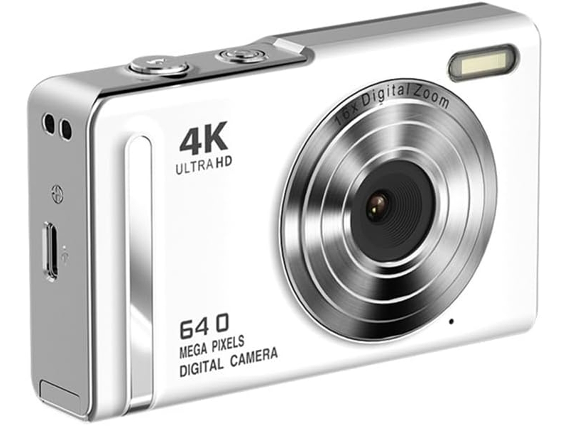 Cámara Digital 4k Con Flash Led, 64 Mp Hd, Formato De Tarjeta Ccd Portátil, Gama Básica