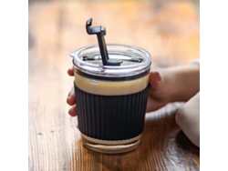 Taza Con Tapa Y Pajita Para Café, Té, Agua, Bebidas Frías Y Calientes, Fiestas, Regalos.