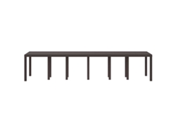 Mesa de comedor de jardín marrón 350x100x73 cm Patas de mimbre MAISON EXCLUSIVE