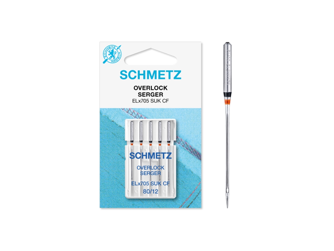 Agujas para remalladora Schmetz Elx705 Suk Cf 80/12