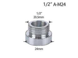 Conector De Grifo De 1/2" Para Rosca M16, M18, M20, M22, M24 Y M28, Adaptador De Reparación De Latón Para Cocina Y Baño.