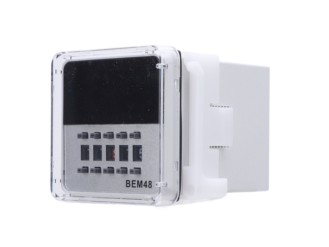 Relé De Tiempo Digital Con Led Retardo De Encendido 0.01s-99h Montaje Rail Din 1no 1nc