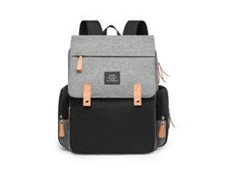 Mochila de Maternidade CZHHMART Versátil para Pais Modernos Preto Acinzentado