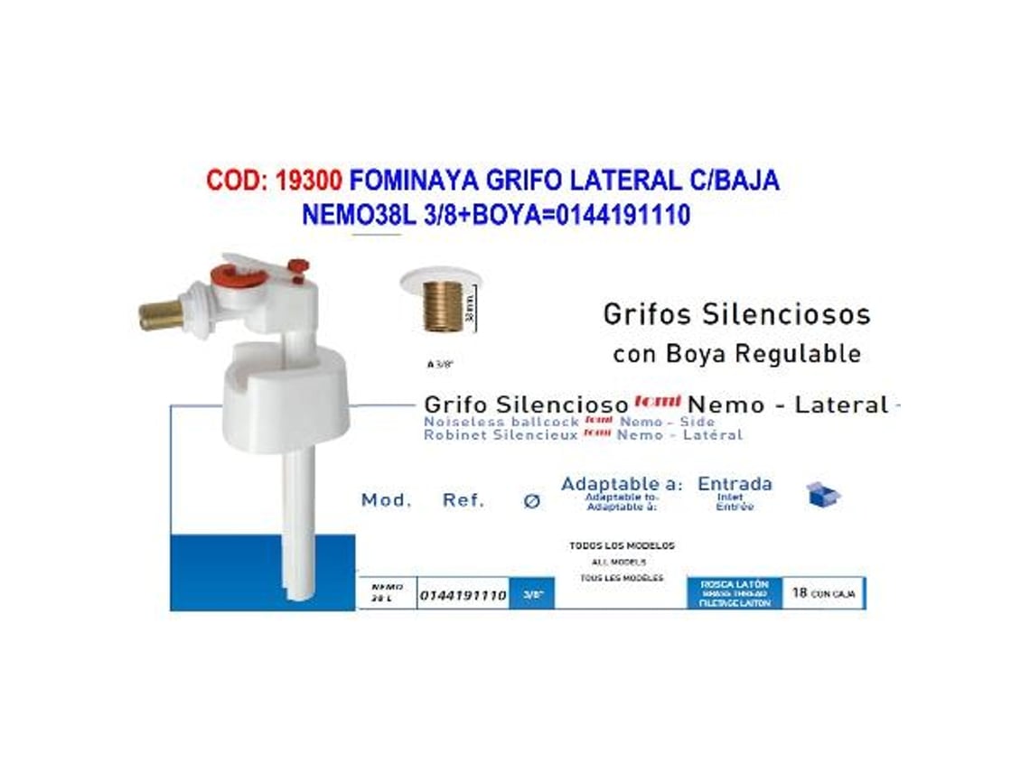 Fominaya grifo lateral c-baja nemo38l 3-8+boya 0144191110