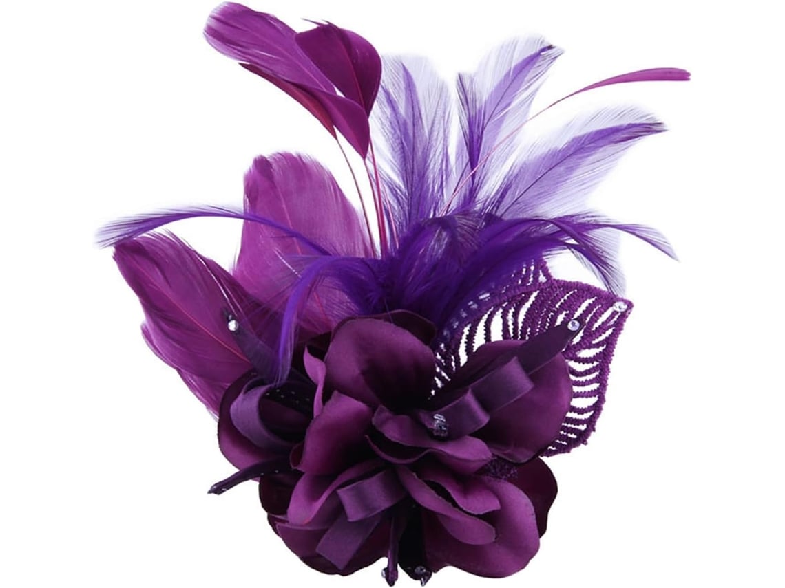 Broche De Flor Em Tecido Roxo Elegante Da Ciieeo, Acessório Refinado, Grampo De Cabelo Confortável Para