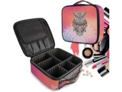 Neceser organizador KING OF THE COLORFUL NIGHT OWL, tejido resistente, ideal para viajes.