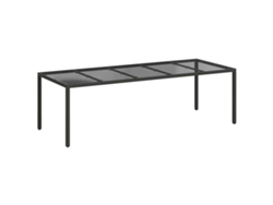 Mesa de jardín de mimbre negro puro 250 x 100 x 75 cm MAISON EXCLUSIVE