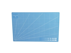 Manta De Corte A3 De Pvc Con Líneas De Cuadrícula Auto-curativa Para Papel Cuero Y Tela Azul