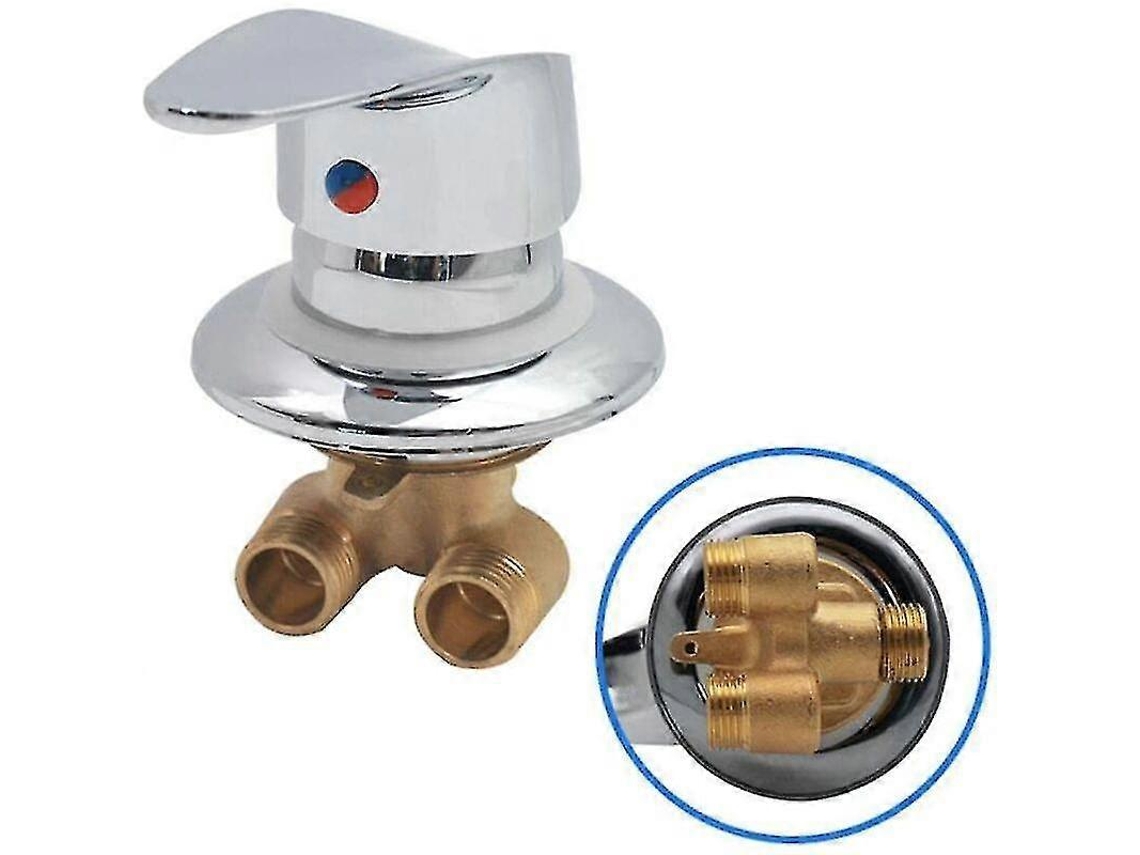 Grifo De Ducha Mixer De Latón Cromado Con Desviador Grifo De Agua Fría Y Caliente Con Conexión G1/2 Para Baño