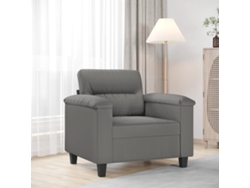 Sillón De Salón | Silla | Sillón De Tela Microfibra Gris Oscuro 60 Cm Wsd221767