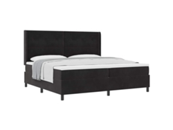 Maison Exclusive - Cama Tipo Box Spring Con Colchón Negro 200 X 200 Cm Terciopelo