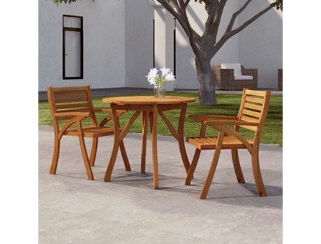 Mesa De Jardín VIDAXL Marrón Madera de acacia (85x85x75 cm)