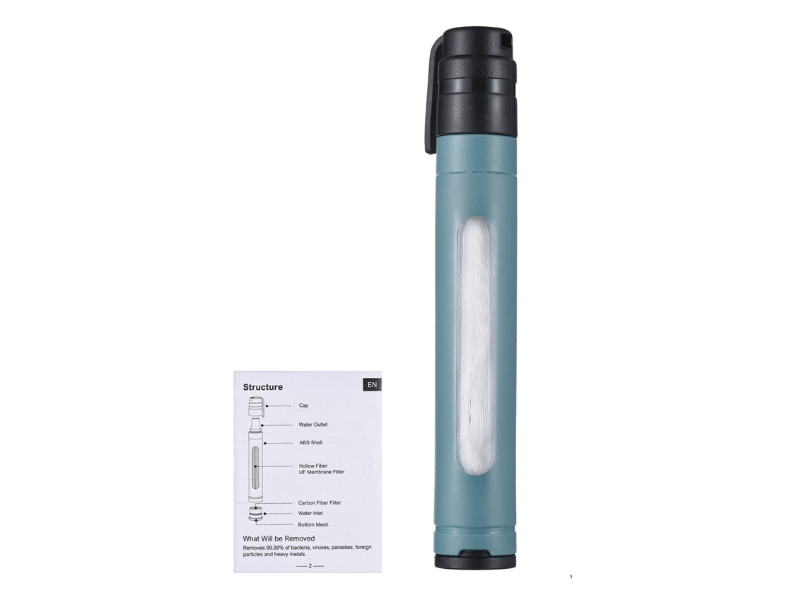 Filtro De Água Portátil Em Forma De Caneta Para Acampamento E Emergências, Filtro De Água Pessoal Para Ambiente Externo