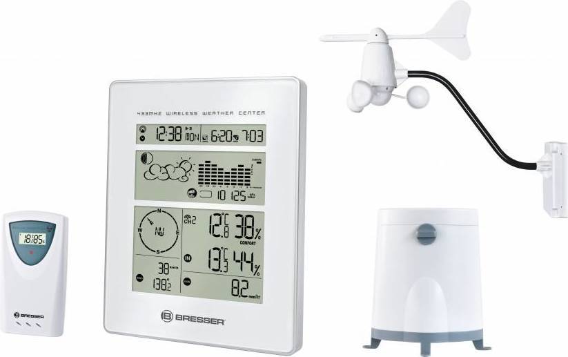 Estacion Meteorologica Weather bresser optics 7002500 radiocontrolada blancaplateada centro pilas actualizada