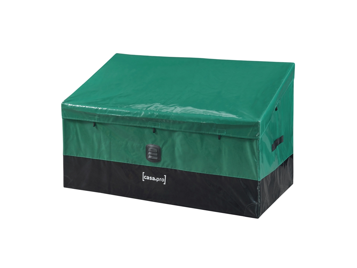 Caja de almacenamiento para exteriores Alanno de 387 L 122x64x76 cm - Verde/Negro CASA.PRO