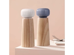 Molinillo Sal Pimienta Madera Cerámica 17.5cm Ajustable