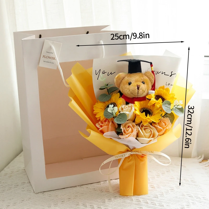 Ramos De Ganchillo, Ramos De Graduación, Regalos De Graduación, Flores Artificiales