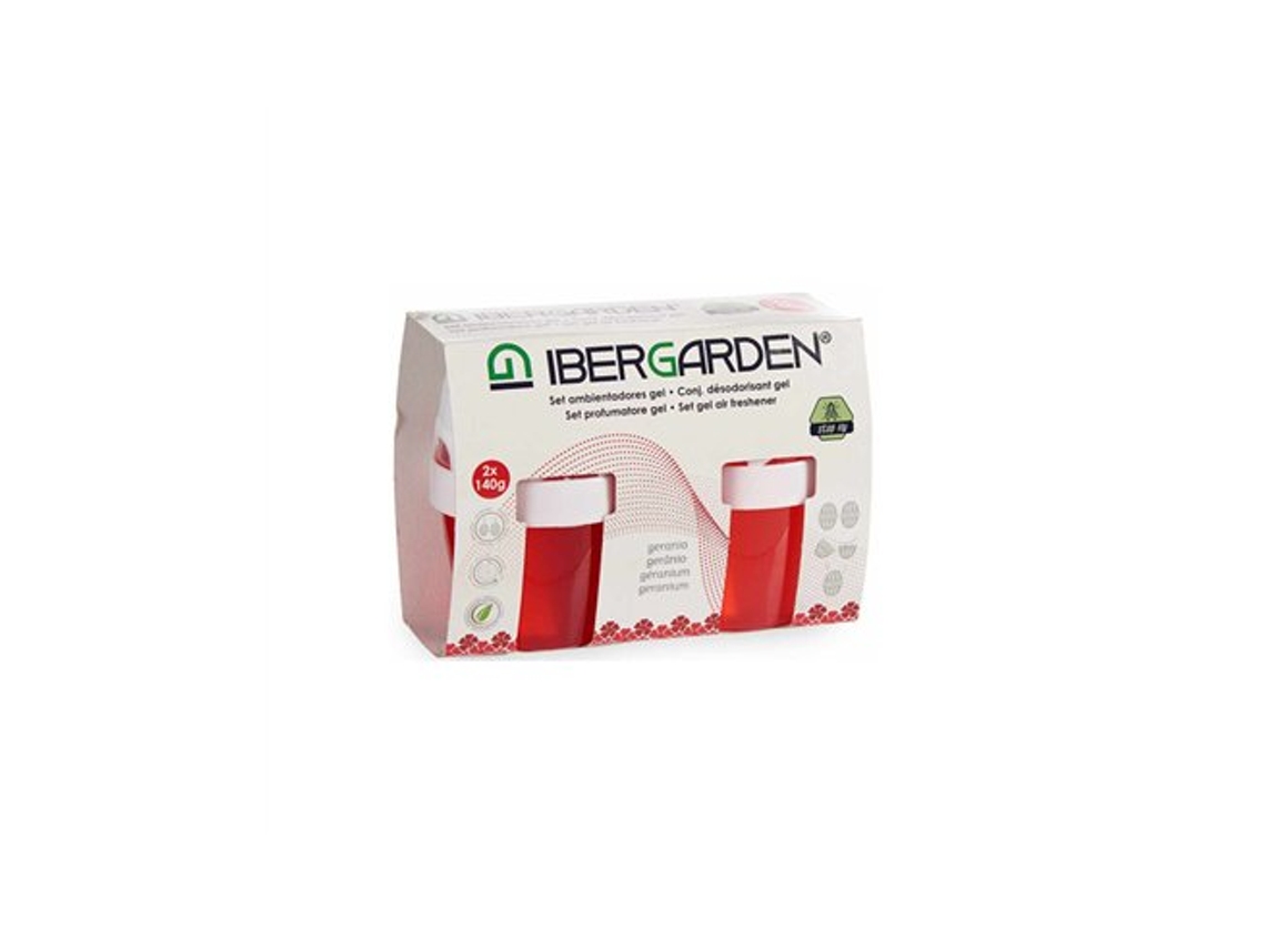 Pack 2 Gel 140gr Ambientador Geranio Moscas 11001 Ibergarden