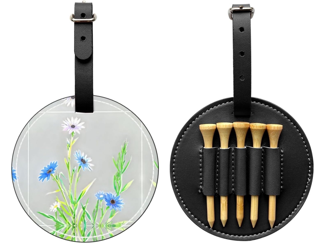 Bolsa para tees de golf Fantasy Fox, negra, fácil de transportar | Sin marca