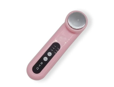 Instrumento de beleza portátil com temperatura constante massageador facial penetração iônica carregamento USB de alta frequência (rosa)