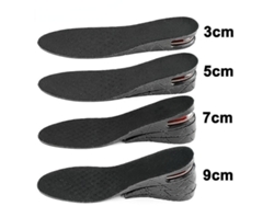 Palmilhas invisíveis para aumento de altura, ajustáveis de 3 a 9 cm, palmilha elevadora de calçados de 7 cm.