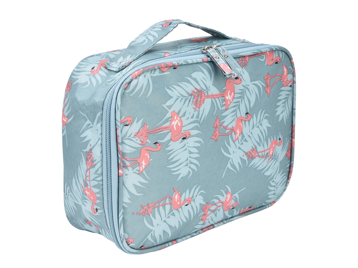 Neceser Multifuncional De Nailon Impermeable De Gran Capacidad Para Viajes - Diseño De Flamencos A La Moda