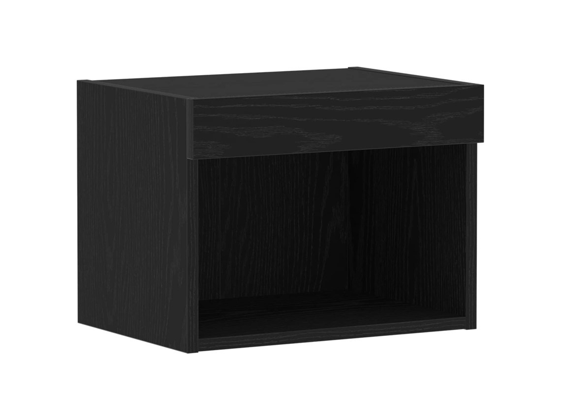 Mueble para TV | Soporte para TV | Soporte para TV con iluminación LED, roble negro, 40 x 30 x 30 cm