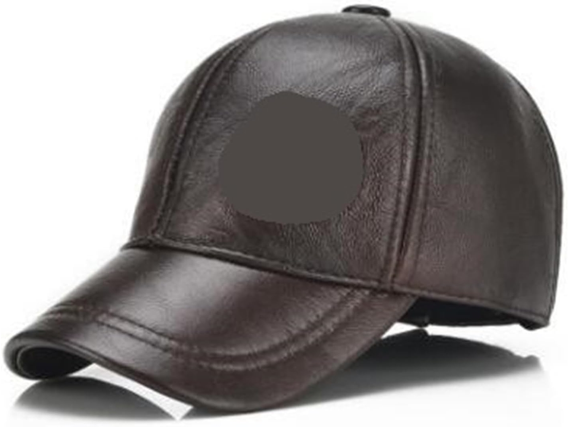 Gorra De Hombre De Piel De Vacuno, Orejeras, Gruesa Y Cálida, Gorra De Béisbol, Auténtica, Talla
