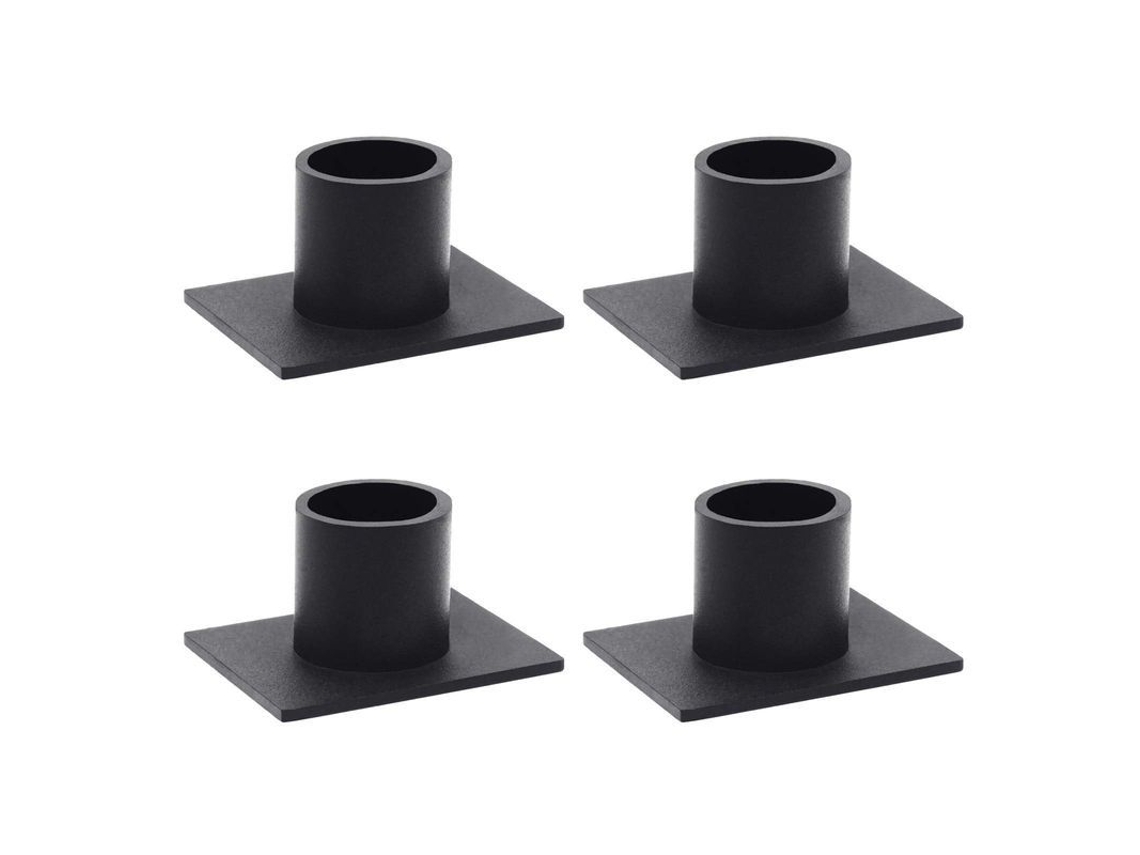 2026-soportes Para Velas Taper Negros, Set De 4 Centros De Mesa De Metal Mate Moderno
