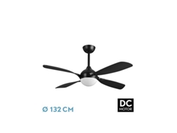 Ventilador DC Livorno 30W Negro 4 Aspas FABRILAMP