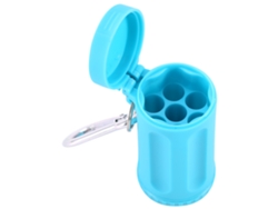 Cinzeiro De Carro Portátil De Silicone Com Tampa Fechamento Seguro Apoio Bituca Limpo Fácil Azul