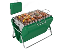 Barbacoa De Carbón Plegable, Barbacoa Portátil, Asa Y Patas Plegables, Para Jardín, Patio, Camping, Verde