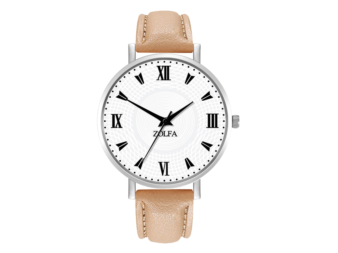 Reloj De Pulsera Para Hombre De Moda Y Ocio Cuarzo Analógico Duradero Beige