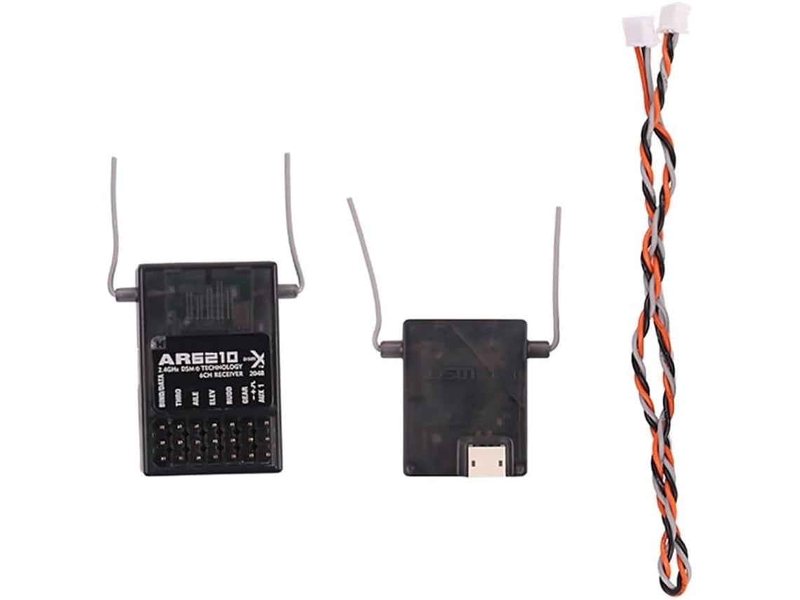 Receptor Satelital Ar6210 Dsmx 2.4g De 6 Canales Para Dsm2 Dx6i Dx7 Dx8 Ar9020 Jr Dsx7 Dsx9 Airplane