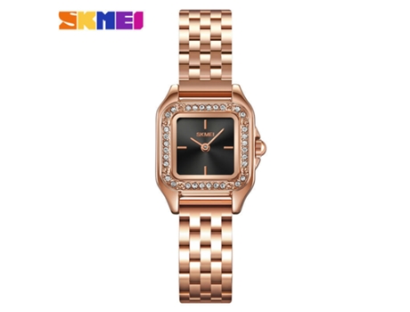 Reloj para Mujer Relojes Analógicos de Lujo Reloj de Moda Resistente al Agua-Oro Rosa LUUCOZK