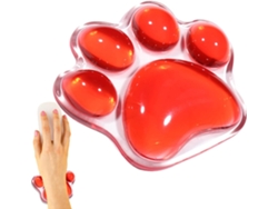 Reposamuñecas transparente con diseño de pata de gato, soporte ergonómico para ratón, reposamuñecas ergonómico para uso con ratón Jortmrd