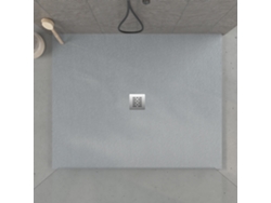 Base de ducha de pizarra, centro gris, 150x120 cm RC