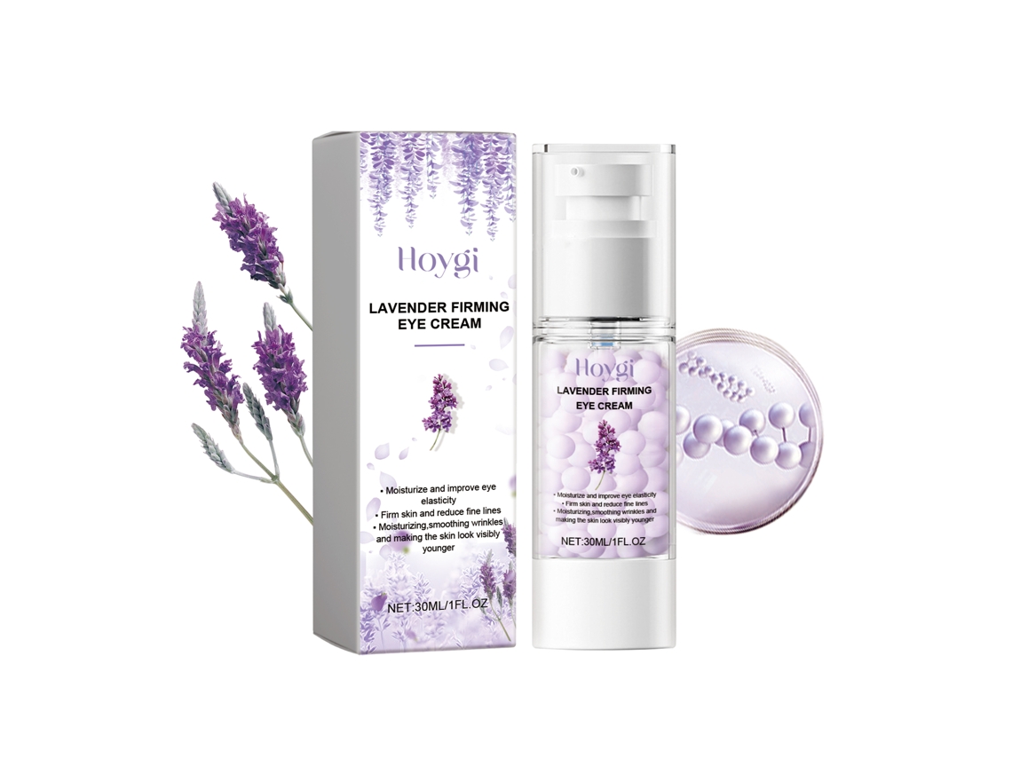 La crema para el contorno de ojos de lavanda de Hoygi reduce las arrugas e hidrata.