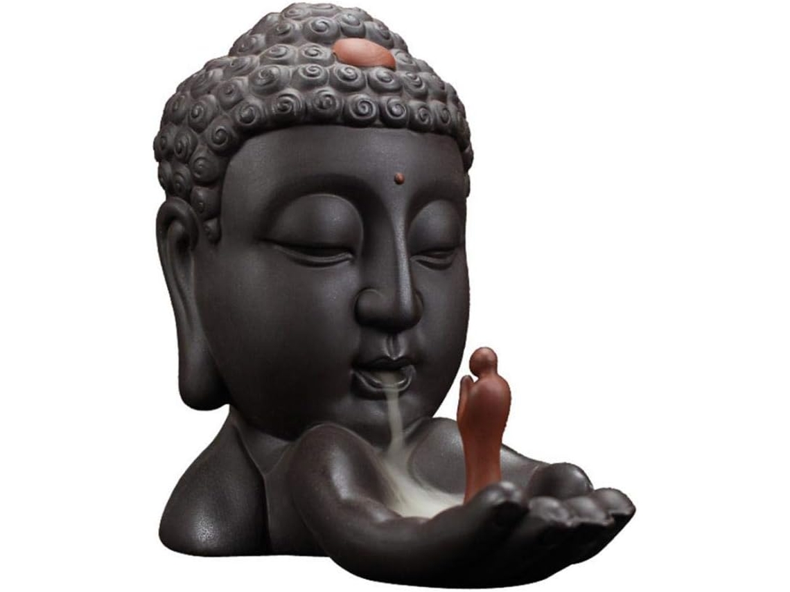 MEOIRUERY Encantador detalle decorativo, linda figura de monje para oración y meditación. Mejora el ambiente y la concentración de los invitados. Ideal para la 