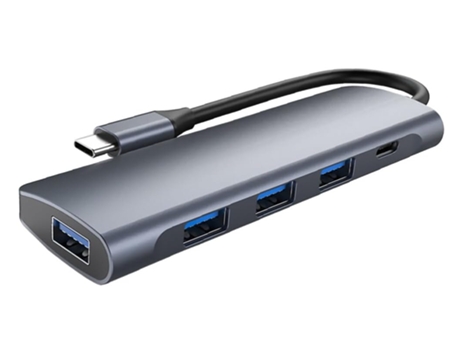 Estación de acoplamiento USB 5 en 1 USB c a USB tipo c Hub Cargador USB Cargador multifunción Cargador de pared Estación de acoplamiento para CHRON...