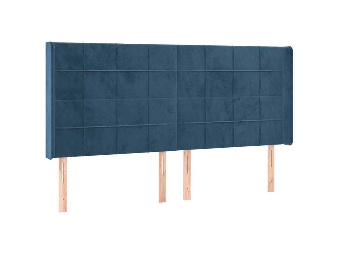 Cabecero VIDAXL Azul Terciopelo (203x16x128 cm )