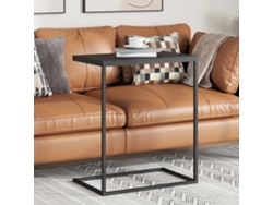 Mesa De Centro | Mesa Auxiliar De Madera Contrachapada Negro 55x35x66 Cm