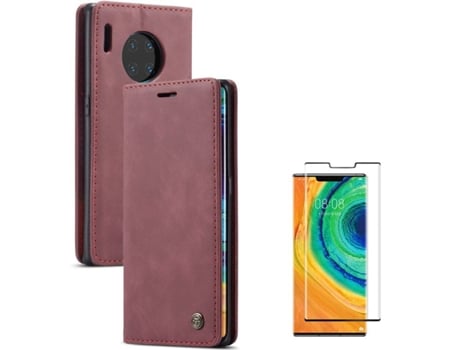 Funda y Protector de Pantalla Huawei Mate 30 Pro CASEME Libro Elite Púrpura