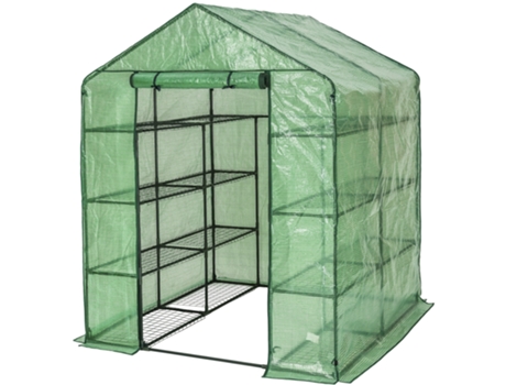 Invernadero TECTAKE Cuadrado con Cobertura 143x143x195Cm