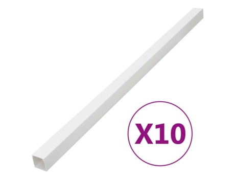 vidaXL Canaletas para cables PVC 100x60 mm 10 m