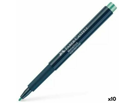 Rotulador Permanente FABER-CASTELL Metallics Wanderlust Verde 10 Unidades